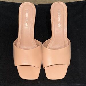 Madden Girl Nude Mules with heel